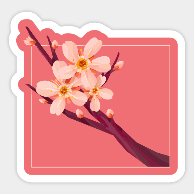 Cherry Plum Blossom Flower Sakura Chinese Japanese Sticker by banditotees